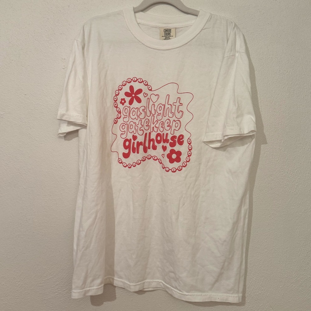 Girlhouse Band Tee — “Gaslight Gatekeep Girlhouse”